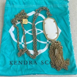 Kendra Scott Rayne Necklace (white stone)
